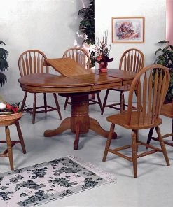 Crown Mark Butterfly Leaf Oak Dining Set