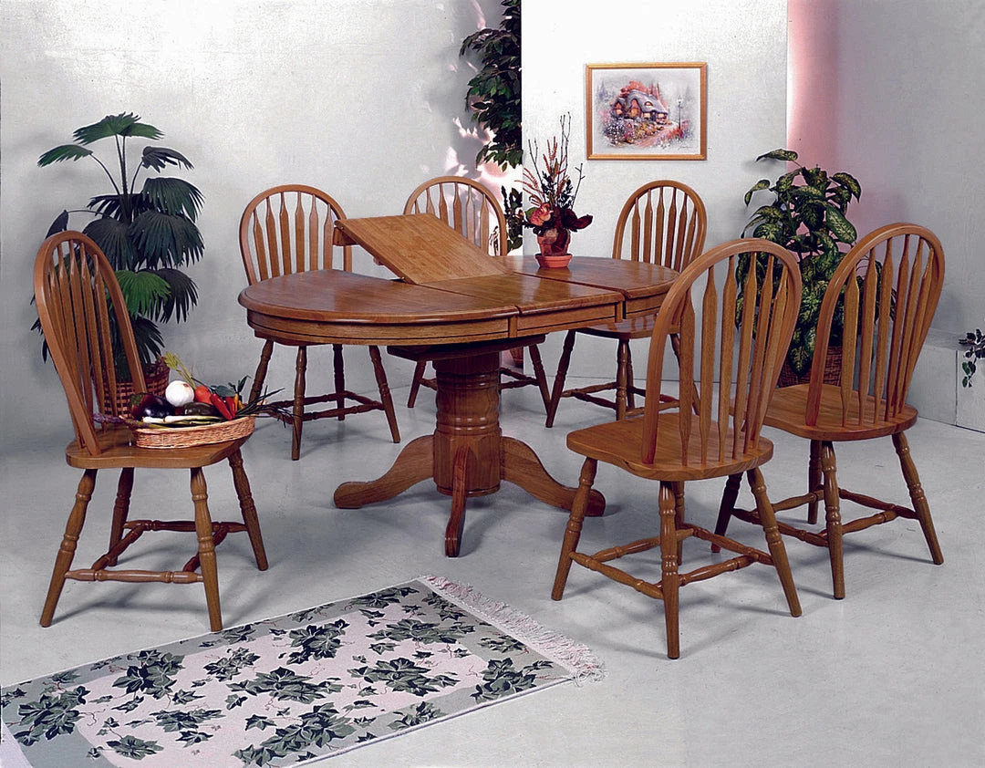 Crown Mark Butterfly Leaf Oak Dining Set