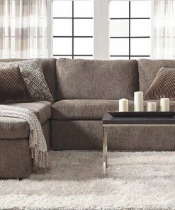Hughes Furniture Sectionals Angora Tabby Chaise Sectional
