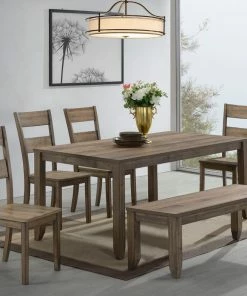 Crown Mark Farmhouse Brown Dining Set