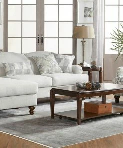 Hughes Furniture Farmhouse Eggnog Chaise Sofa Sectionals
