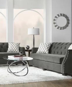 Hughes Furniture Bing Ash Sofa And Loveseat
