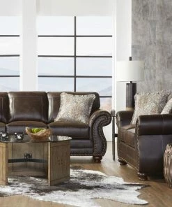 Hughes Furniture Ridgeline Brownie Sofa And Loveseat Sofa Sets - Stationary