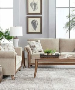 Hughes Furniture Parker Brownstone Sofa And Loveseat