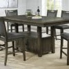 Lifestyle Furniture Farmhouse Brown And Gray Storage Dining Set