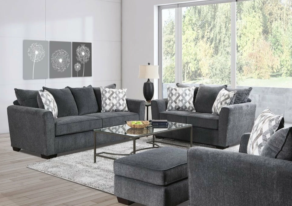 Lane Home Furnishings Surge Gray Sofa And Loveseat Sofa Sets - Stationary