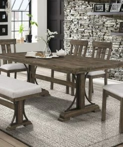 Crown Mark Quincy Butcher Block Dining Set