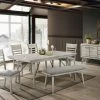 Crown Mark Chalk Gray Plank Dining Set