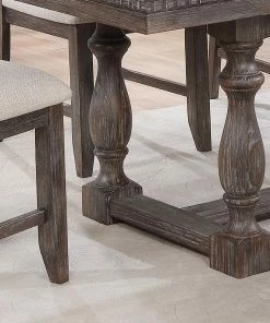 Crown Mark Regent Weathered Grey Dining Set