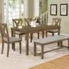 Crown Mark Clara Brown Dining Set With Bench
