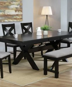 Crown Mark Havana Merlot Shelf Dining Set