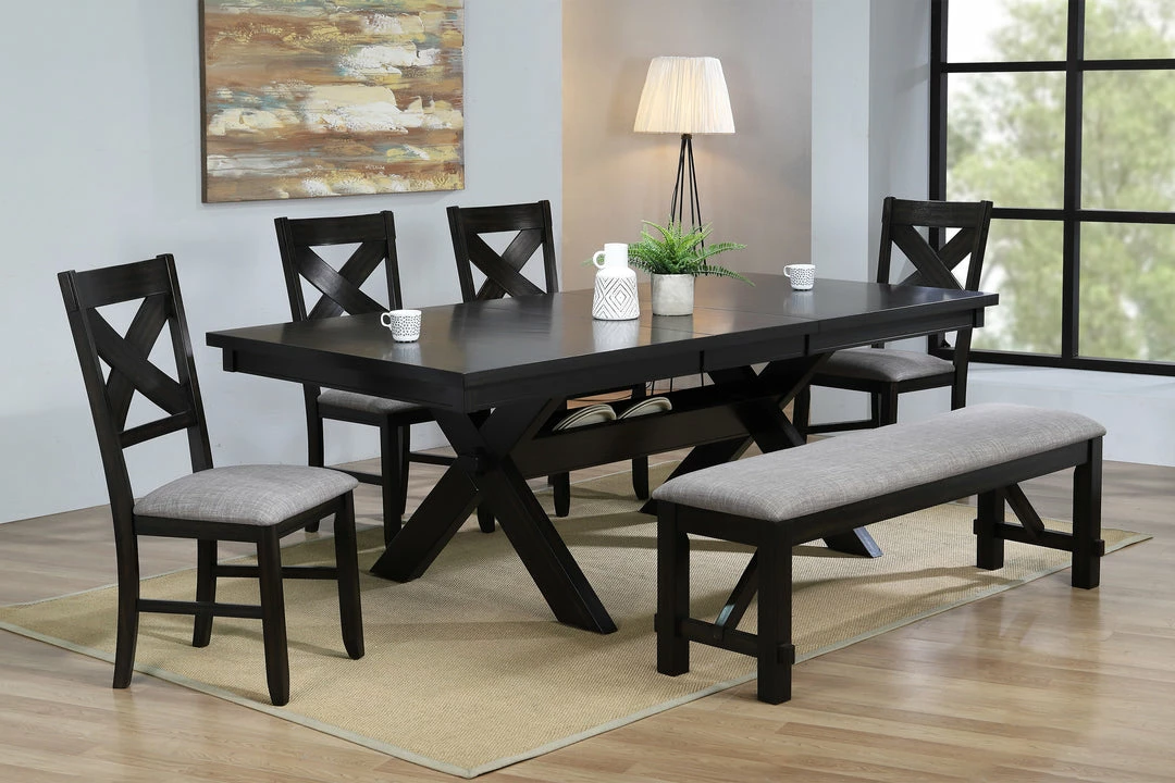 Crown Mark Havana Merlot Shelf Dining Set