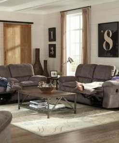 Jackson/Catnapper Catnapper Reyes Graphite Reclining Sofa And Loveseat