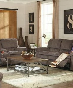 Jackson/Catnapper Catnapper Reyes Graphite Reclining Sofa And Loveseat