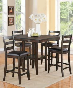 Crown Mark Tahoe Espresso Counter Dining Set