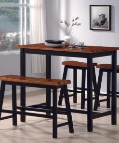 Crown Mark Dining Two Tone Counter Table Set