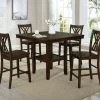 Crown Mark Farmhouse Dark Brown Counter Dining Set