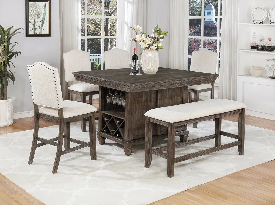 Crown Mark Regent Counter Height Dining Set