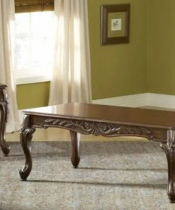Hughes Furniture Ornate Carved Cherry Coffee Table Set Coffee Table Sets
