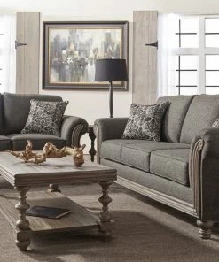 Hughes Furniture Element Obsidian Sofa And Loveseat