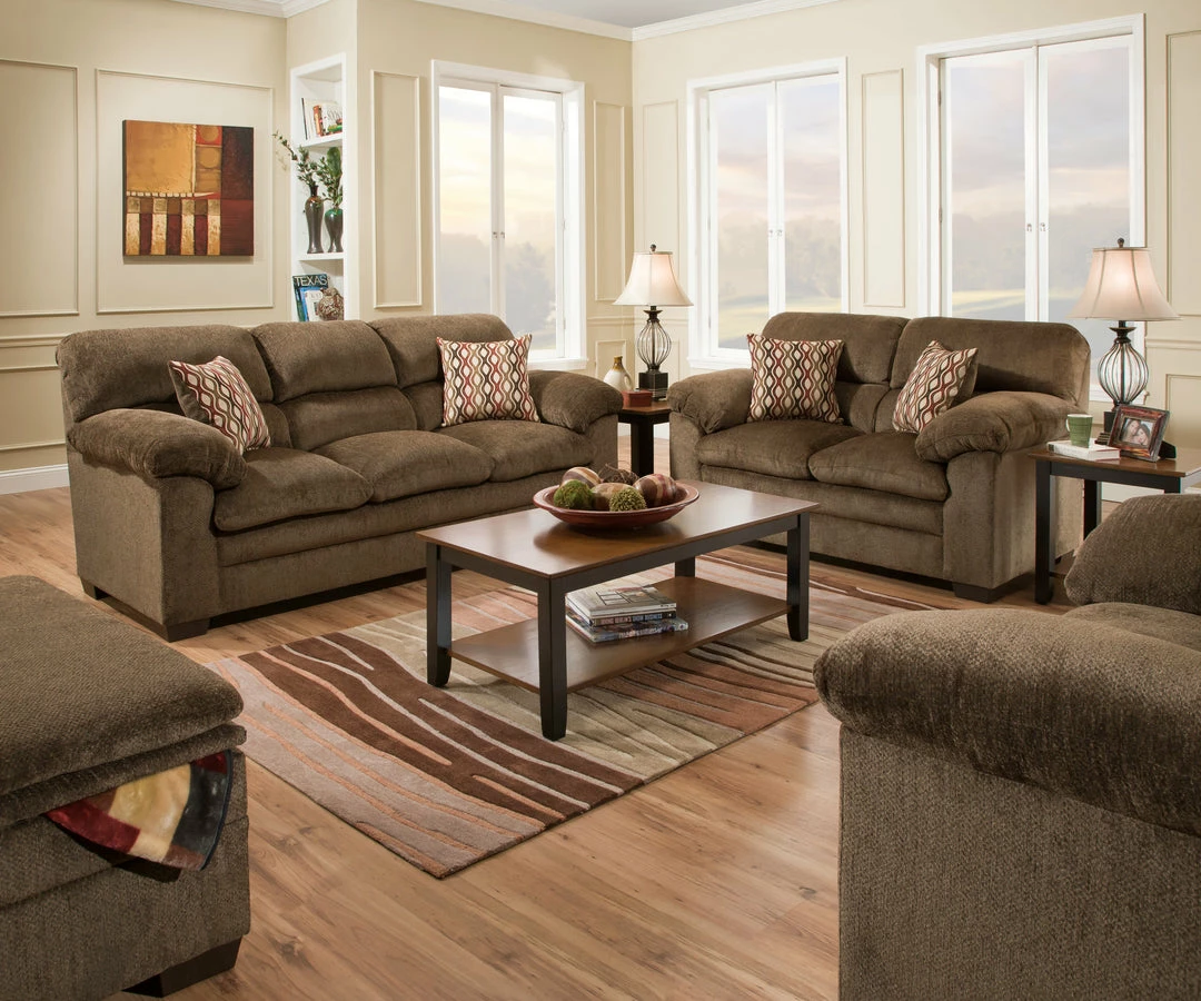 Lane Home Furnishings Chestnut Sofa And Loveseat