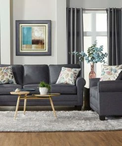 Hughes Furniture Jitterbug Gray Sofa And Loveseat Sofa Sets - Stationary