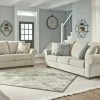 Ashley Furniture Sofa Sets - Stationary Easy Breezy Ivory And Soft Blue Sofa And Loveseat