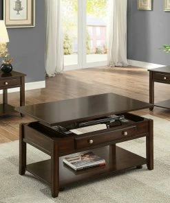 Crown Mark Brown Lift Top Coffee Table Set