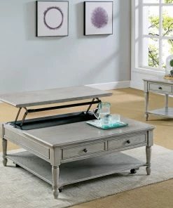 Crown Mark Coffee Table Sets Storage Gray Lift Top Coffee Table Set