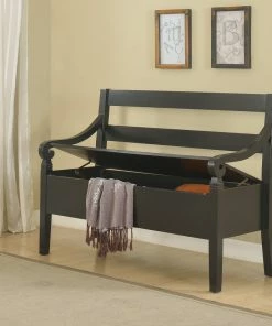 Crown Mark Accent Chairs Kennedy Grey Storage Bench