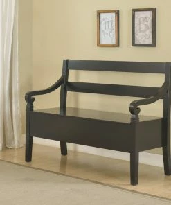 Crown Mark Accent Chairs Kennedy Grey Storage Bench