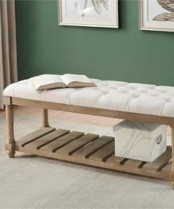 Coast To Coast Furniture Accent Chests Toffee Brown Tufted Accent Bench