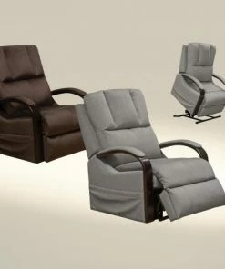 Jackson/Catnapper Walnut Power Lift Recliner With Heat & Massage Recliners