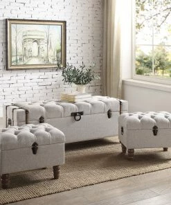 Crown Mark Upholstered Accent Storage Trunks Accent Chests