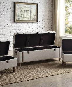 Crown Mark Upholstered Accent Storage Trunks Accent Chests