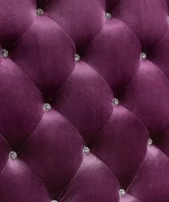 Crown Mark Odina Purple Tufted Accent Loveseat Accent Chairs