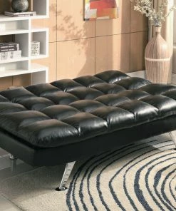 Crown Mark Futons & Daybeds Black Futon Sofa