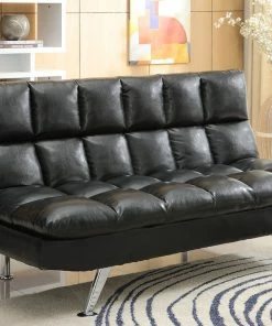 Crown Mark Futons & Daybeds Black Futon Sofa
