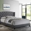 Crown Mark Rosemary Gray Platform Bed Headboards & Beds