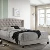 Crown Mark Headboards & Beds Rosemary Khaki Platform Bed