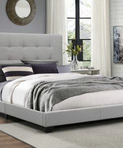Crown Mark Florence Gray Platform Bed Futons & Daybeds