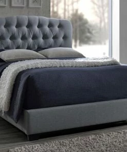 Crown Mark Smoke Gray Platform Bed