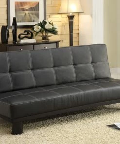 Crown Mark Futons & Daybeds Black Tufted Futon Sofa
