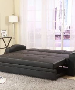 Crown Mark Kid's Beds, Bunkbeds & More Easton Black Trundle Sofa