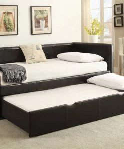 Crown Mark Espresso Trundle Daybed Futons & Daybeds