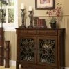Coast To Coast Furniture Hollin Brown & Bronze Metal Cupboard Accent Chests