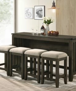 Bernards Furniture Espresso Drop Leaf Dining Set