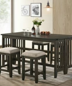 Bernards Furniture Espresso Drop Leaf Dining Set