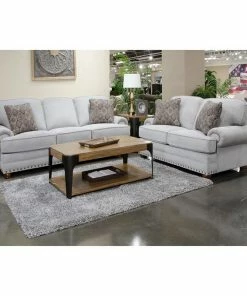 Jackson/Catnapper Farmhouse Heirloom Nickel Sofa And Loveseat Sofa Sets - Stationary