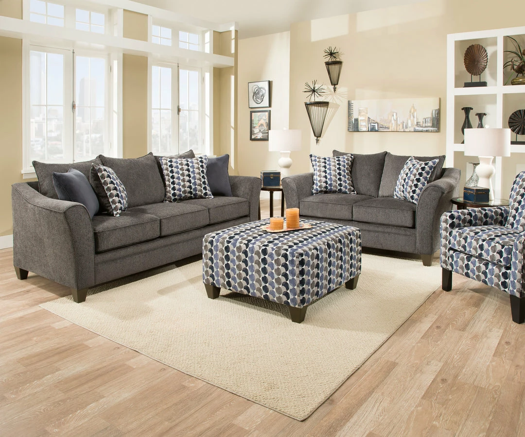 Lane Home Furnishings Albany Slate Navy Sofa And Loveseat Sofa Sets - Stationary